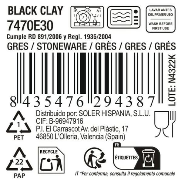 Koppar La Mediterránea Black clay (24 antal)