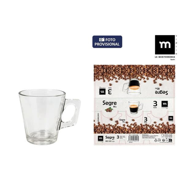 Delers Kaffekoppsett La Mediterránea Segre 3 Deler (24 enheter)