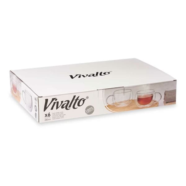 Puodelis Vivalto OCT-DG23213L Läpinäkyvä 280 ml (6 osaa)