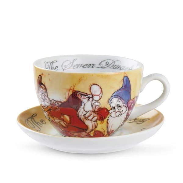 Mugg - kopp - mazagran Egan - 133006 - Frukostkopp med fat 7 Disney dvärgar ML 500,