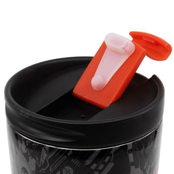 Rese-mugg - Stor - Marvel Deadpool - Rostfritt stål - 425ml - Svart/Röd