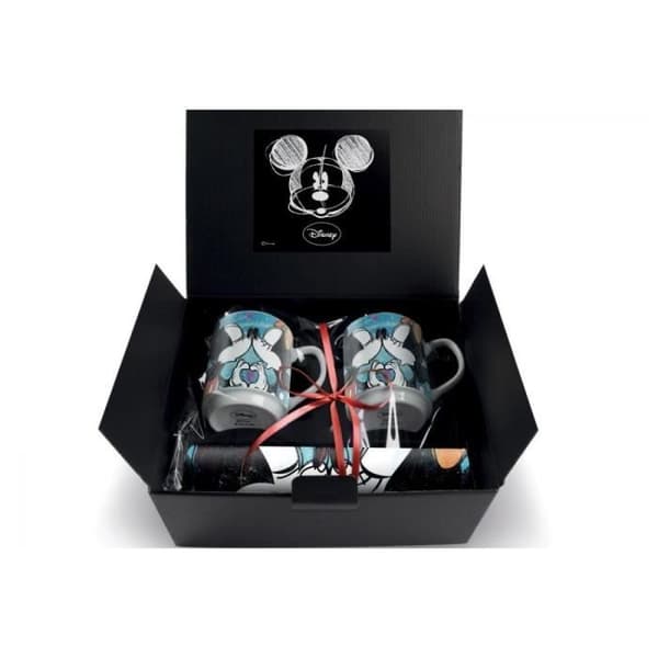 Presentask - MICKEY - Love Sweet Love - 2 Mug 350ml - Bordstablett - Blå