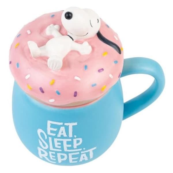 Mugg - Erik - Snoopy - Dolomit - 500ml - Kompatibel med mikrovågsugn