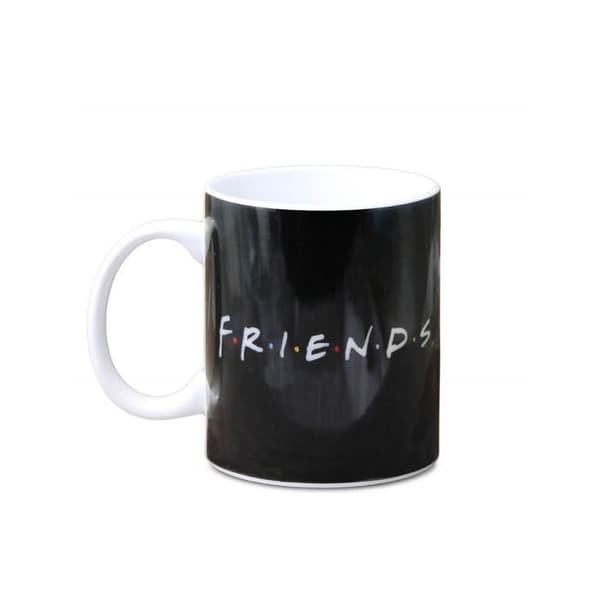Mugg - LOGOSHIRT - Vänner - Logo Central Perk - Vit - Cylinderformad - Diskmaskinskompatibel