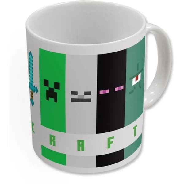 Mugg Termoaktiv - MINECRAFT - 325ml - Grön - Porslin - Barn