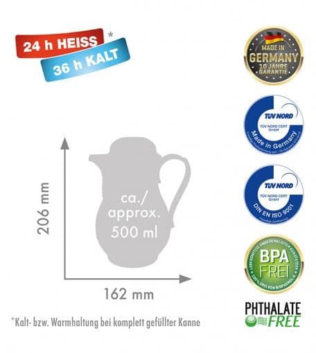ROTPUNKT 530-01-00-0 termokande 0,5 L Elfenben