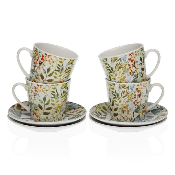 Set med kaffekoppar Versa Porslin 4 Delar