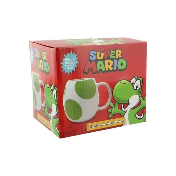 Mugg - NINTENDO - Super Mario - Yoshiägg - Vit - Rund - Vuxen