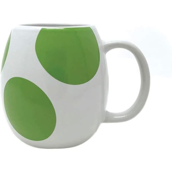 Mugg - NINTENDO - Super Mario - Yoshiägg - Vit - Rund - Vuxen