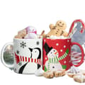 Miniatyrbild 1 av 4: Julmuggar, 12oz kapacitet, keramiskt material, festlig design,301-400ml