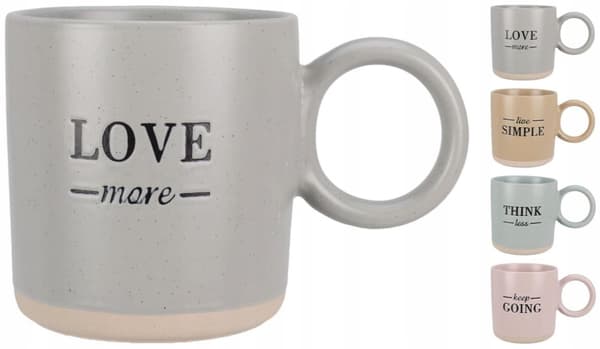 Keramisk mugg med inskription 350ml 9x9,5cm
