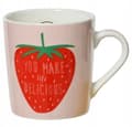 Miniatyrbillede 1 af 3: Porcelænskrus med hank 200ml 8,6x7,7cm Jordbær og appelsin
