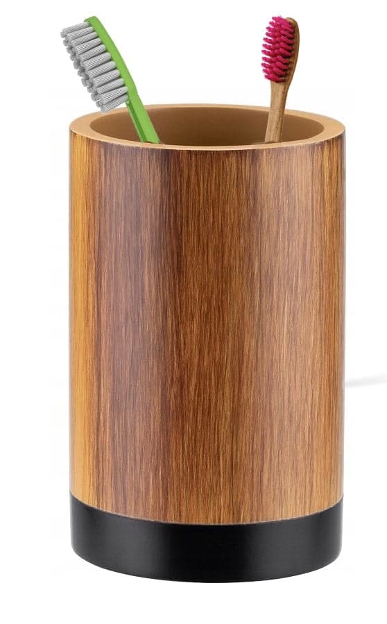 Brun tandbørstekop 11 cm Træ