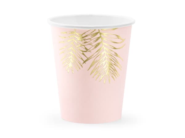 Lövkoppar, ljusrosa, 220 ml (1 kartong / 25 förpackningar) (1 förpackning / 6 st.)