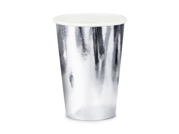 Koppar, silverfärgade, 220 ml (1 kartong / 25 förpackningar) (1 förpackning / 6 st.)