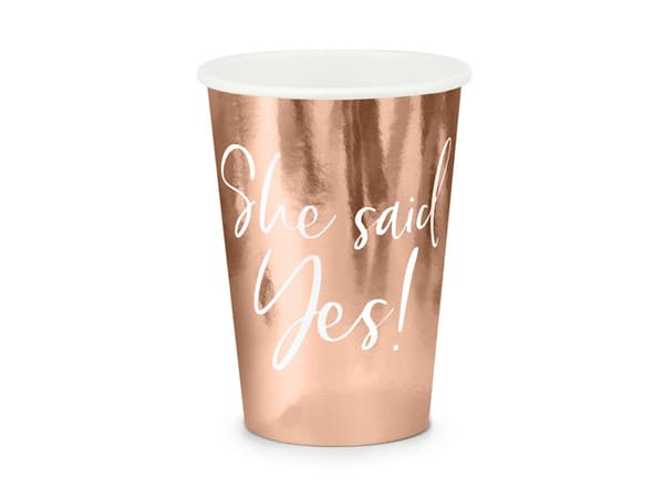 Hon sa ja! Muggar, roséguld, 220 ml (1 förpackning / 6 st.)