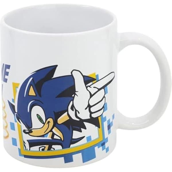 Keramisk mugg - Stor - Sonic Game On WH - 325 ml - Vit - För vuxna