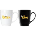 Miniatyrbild 3 av 4: Kaffekoppar - BRUBAKER - Hennes Kung &amp; Hans Drottning - 300 ml - Keramik - Svart och Vit