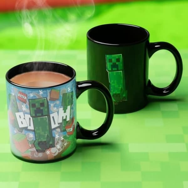 Mugg - PALADONE - Minecraft Creeper - Porslin/Keramik/Granit - Grön - Diskmaskinssäker