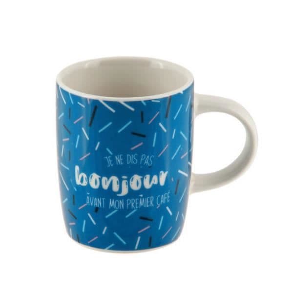 Kaffekopp - Bakom dörren - ERIC - Jag säger inte hej - Porslin - 7 cm hög