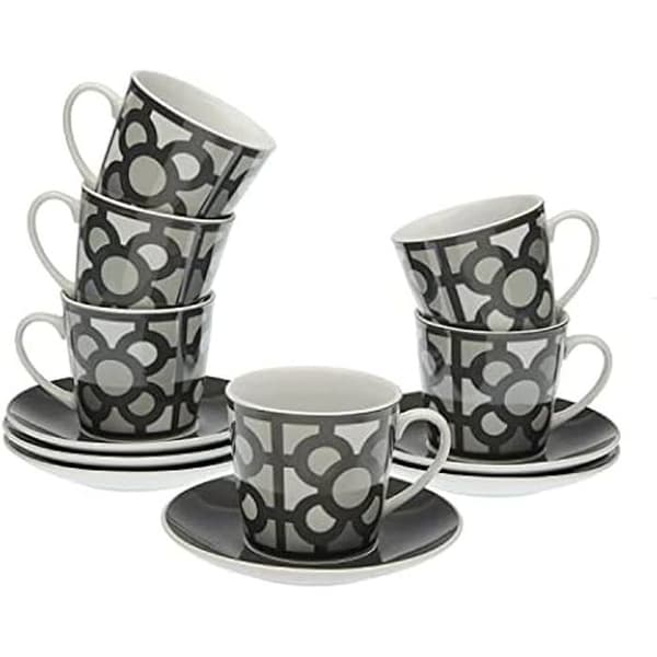 Tekoppar - VERSA - Set med 6 - Flerfärgad - Porslin - Urban stil