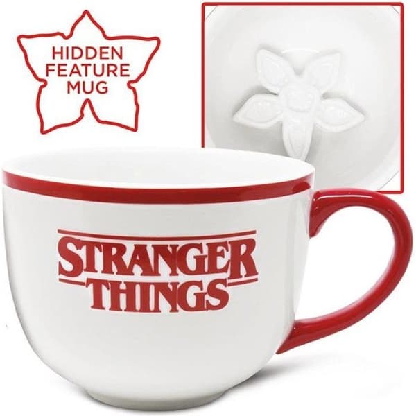3D-mugg - STRANGER THINGS - Demogorgon - 369ml - Vit - Asymmetrisk- USED