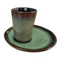 Miniatyrbild 2 av 4: Mugg - kopp - mazagran Pintomed - PCER-CERUPE-EXP - PintoCer Set med 4 keramiska espressokoppar utan handtag Grön/grön
