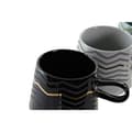 Miniatyrbild 2 av 4: Mugg DKD Home Decor Svart Grå Blå Rosa Stengods Modern (400 ml) (4 antal)