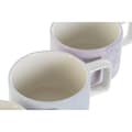 Miniatyrbild 3 av 4: Set med kaffekoppar DKD Home Decor Grön Himmelsblå Lila Metall Bambu Dolomite 260 ml