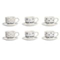 Miniatyrbillede 2 af 4: Set med kopper og underkopper DKD Home Decor Blå Hvid Metal Dolomite 180 ml 20 x 18 x 20 cm
