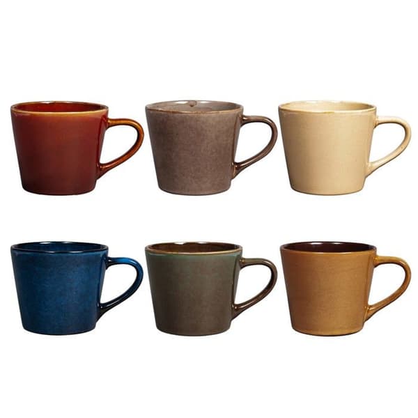 Mugg - kopp - mazagran H-h - 7191265 - set med 6 jumbo tazze tierra assorterade cc 460