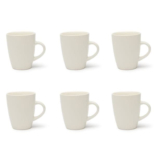 Mugg - tasse - mazagran Excelsa - 67529 - Modevit vit 6 vita vita, keramik, kapacitet 400 ml.