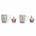 Miniatyrbild 1 av 4: Mugg DKD Home Decor Rosa Svart Porslin Bone China (360 ml) (2 antal)