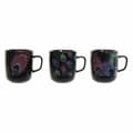 Pikkukuva 1 / 3: Muki DKD Home Decor Posliini Musta Pinkki (11.5 x 8.5 x 10 cm) (3 pcs) (380 ml)