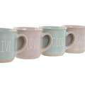 Miniatyrbild 3 av 4: Set med 4 muggar Home ESPRIT Blå Rosa Stengods 355 ml 9,7 x 7 x 9,2 cm