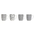 Pikkukuva 1 / 4: 4-osainen mukisetti Home ESPRIT Sininen Valkoinen Posliini 340 ml