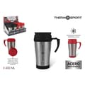 Miniatyrbillede 2 af 4: Termokop med låg ThermoSport Travel Rød 400 ml (12 enheder)