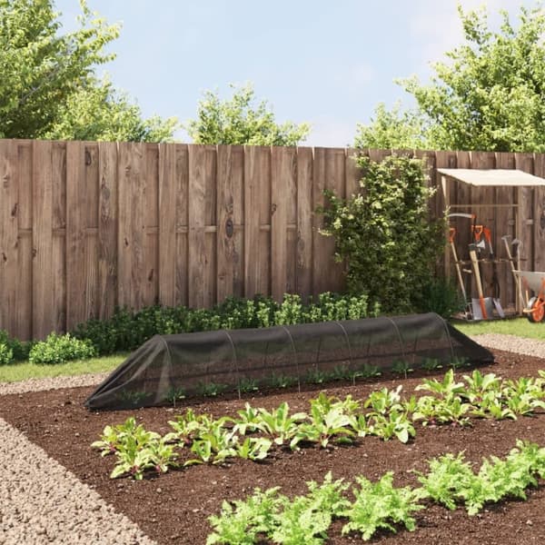 vidaXL Nettingtunnel svart 300x50x48,5 cm stål og polyetylen