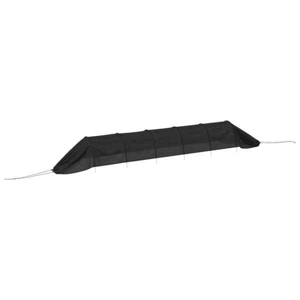 Nättunnel svart 300x50x48,5 cm stål och polyeten