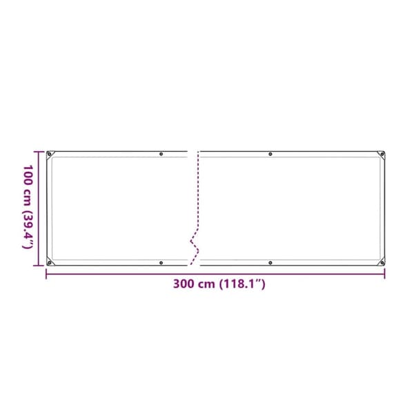 vidaXL Plantetrekk med maljer 1x3 m polyetylen