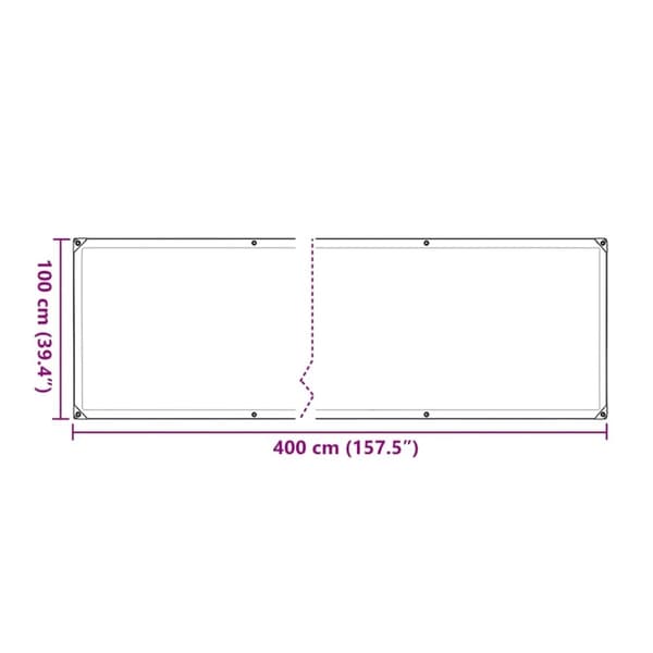 vidaXL Plantetrekk med maljer 1x4 m polyetylen