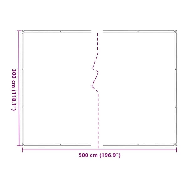 vidaXL Plantetrekk med maljer 3x5 m polyetylen