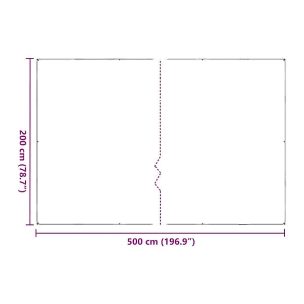 vidaXL Plantetrekk med maljer 2x5 m polyetylen