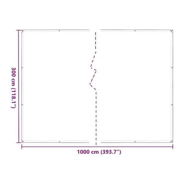 vidaXL Växtskydd med öljetter 3x10 m polyeten