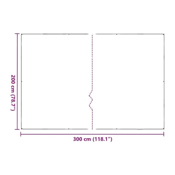 vidaXL Plantetrekk med maljer 2x3 m polyetylen
