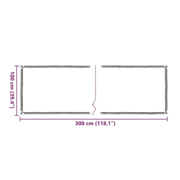 vidaXL Plantetrekk med maljer 1x3 m polyetylen
