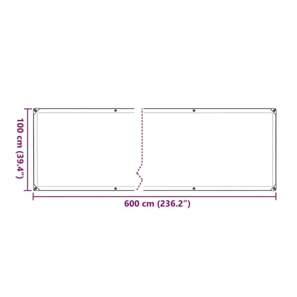 vidaXL Plantetrekk med maljer 1x6 m polyetylen