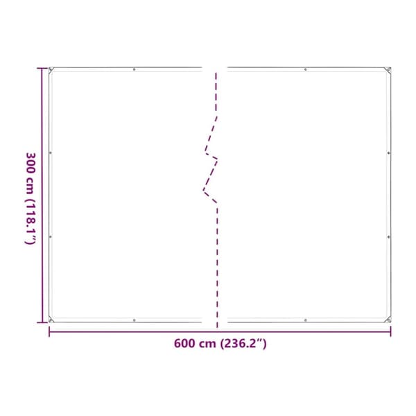 vidaXL Växtskydd med öljetter 3x6 m polyeten