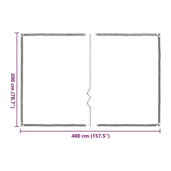 vidaXL Plantetrekk med maljer 2x4 m polyetylen