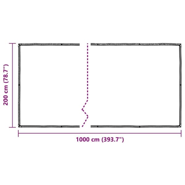 vidaXL Plantetrekk med maljer 2x10 m polyetylen